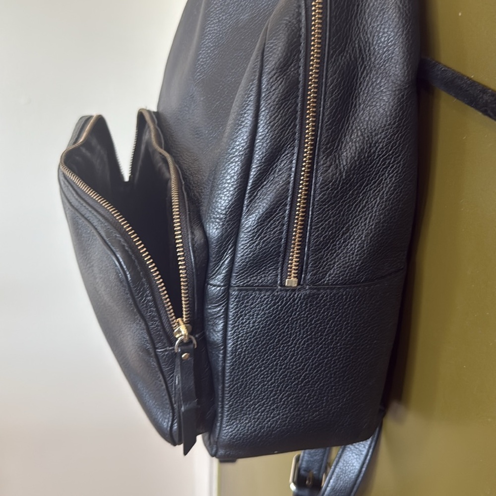 Kate Spade Black Leather Mini Nicole Larchmont Backpack - Picture 3 of 10